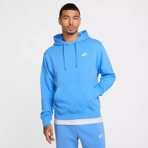 Nike club fleece pullover hoodie blue